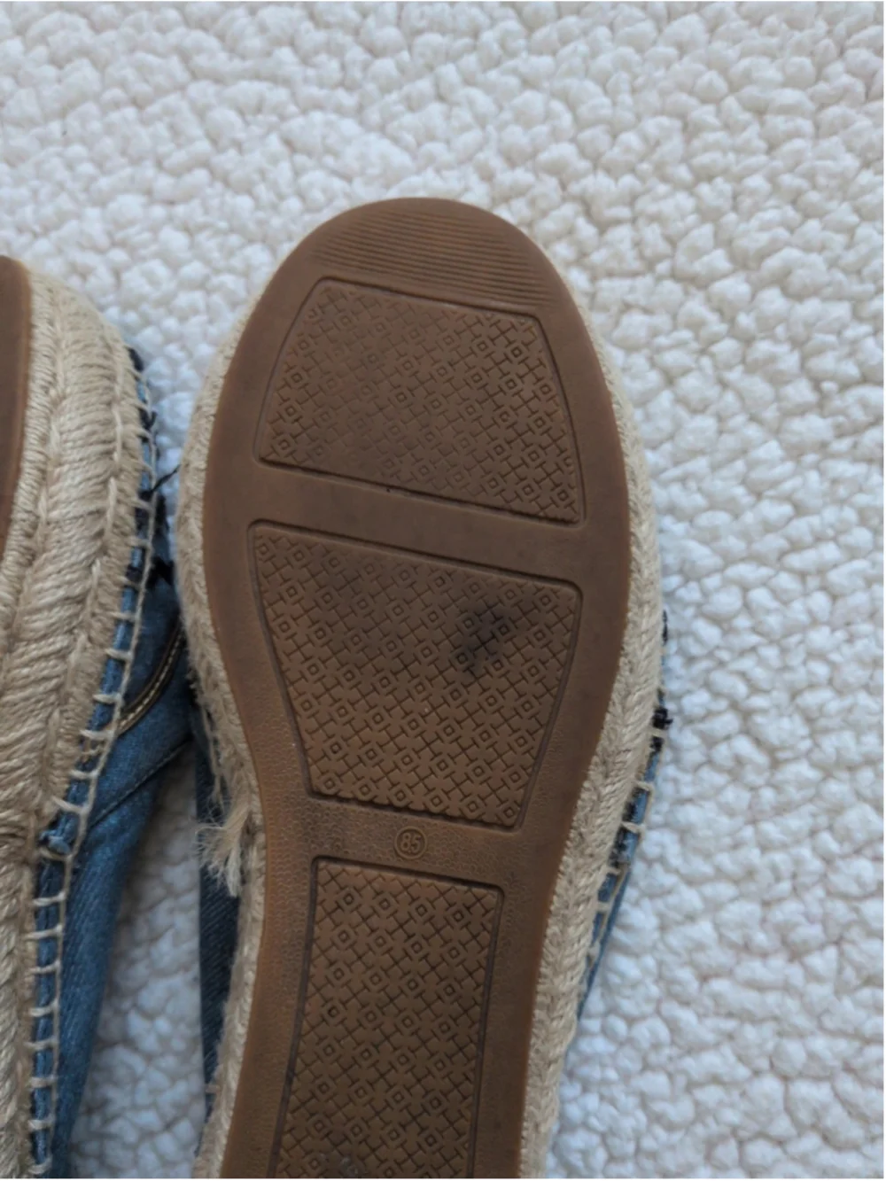 Tory Burch seaside nautical denim coastal fish resortwear espadrilles sandals